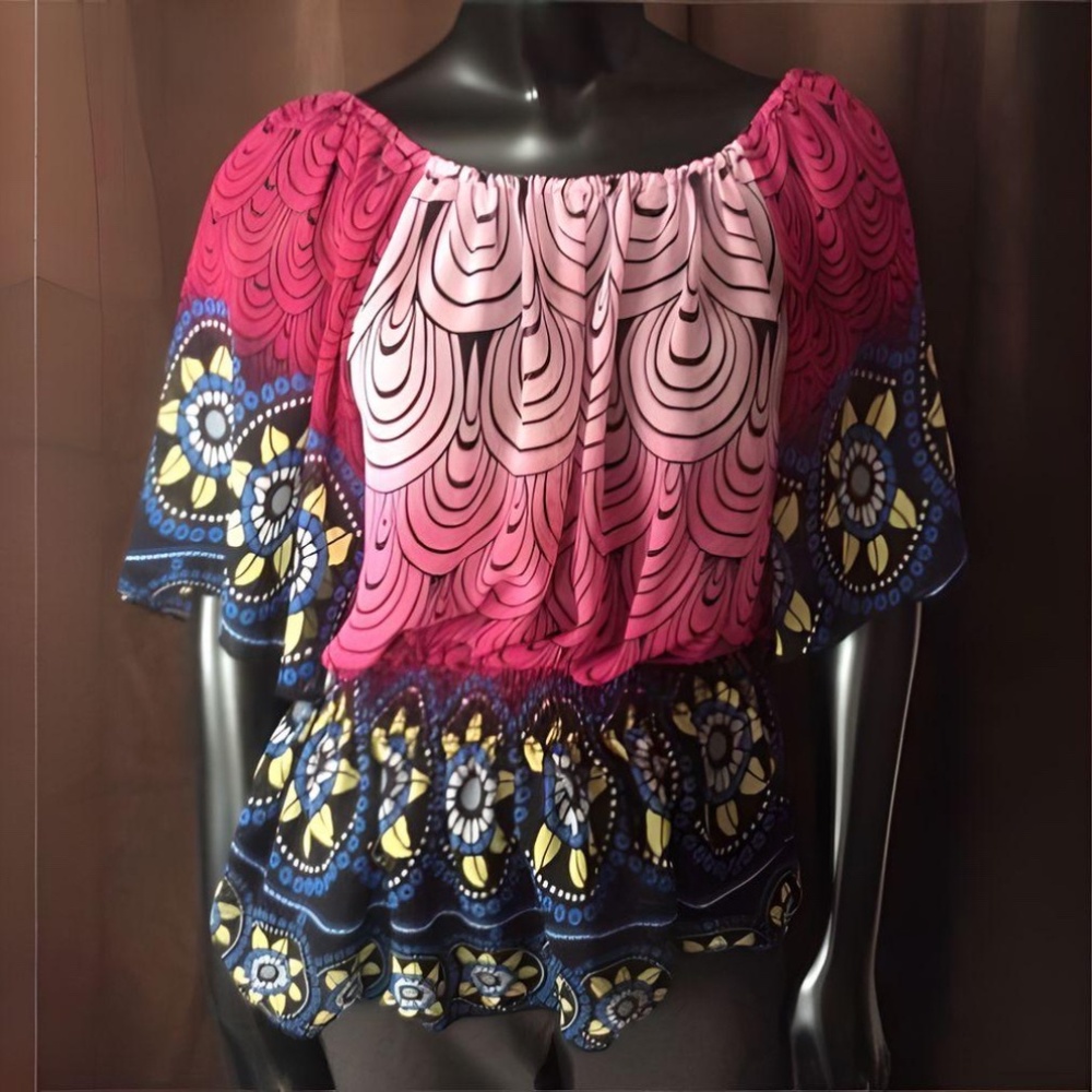 Cantata brand sheer top boho style